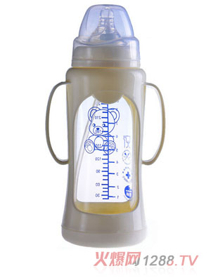 富嬰坊寬口徑玻璃奶瓶乳白色