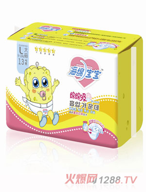 海綿寶寶綿綿吸yinge紙尿褲L大碼