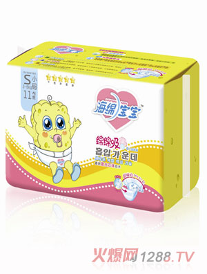 海綿寶寶綿綿吸yinge紙尿褲S小碼