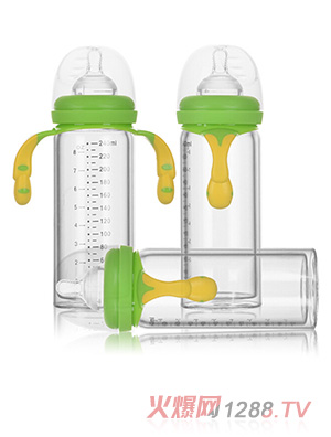 愛弗圖西240ML雙層玻璃保溫隔熱奶瓶