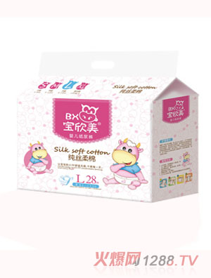 寶欣美紙尿褲純絲柔棉L28片