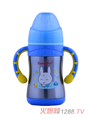 Bunnytoo不銹鋼保溫奶瓶220ml藍(lán)色