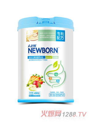 人之初益生元果蔬營(yíng)養(yǎng)米粉480g聽裝