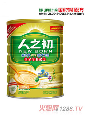 人之初嬰幼兒貢米營養(yǎng)米粉(貢米護(hù)腸)500g聽裝