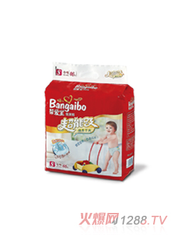 幫愛寶超能吸棉柔干爽紙尿褲