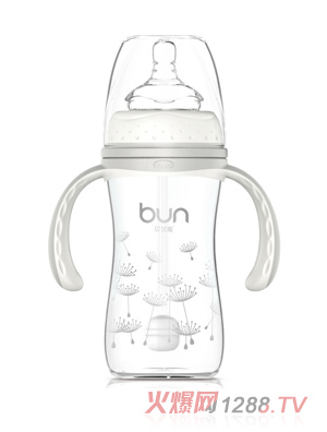 貝優(yōu)能纖巧型帶柄自動寬口玻璃奶瓶160ml
