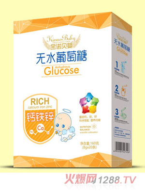 金諾貝嬰鈣鐵鋅無水葡萄糖盒裝