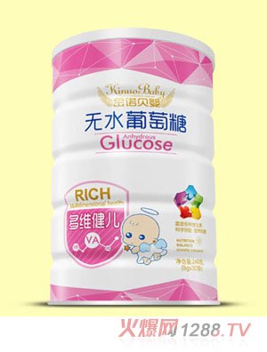金諾貝嬰多維健兒鈣鐵鋅益生菌益生元無水葡萄糖聽裝240g