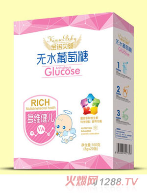 金諾貝嬰多維健兒鈣鐵鋅益生菌益生元無(wú)水葡萄糖盒裝8g×20袋