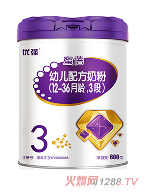 圣元優(yōu)強蜜蓓幼兒配方奶粉（12-36月齡，3段）800g
