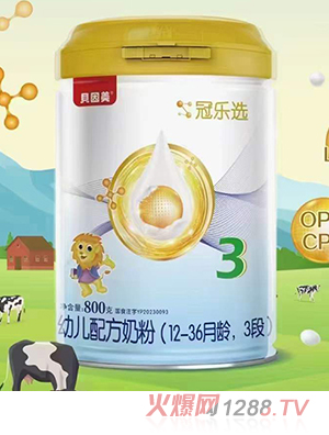 貝因美冠樂(lè)選幼兒配方奶粉（12-36月齡，3段）