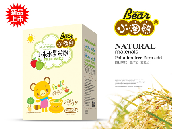 小淘熊蘋果淮山薏米小米水果米粉a