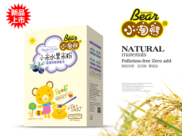 小淘熊藍莓鈣鐵鋅小米水果米粉a