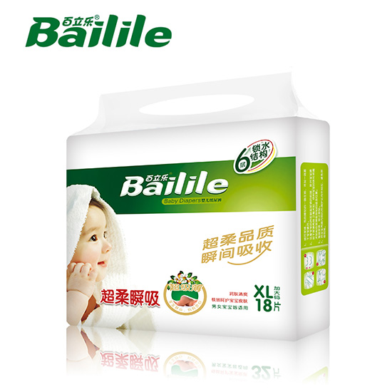 百立樂(lè)超柔瞬吸紙尿褲新品XL碼18片
