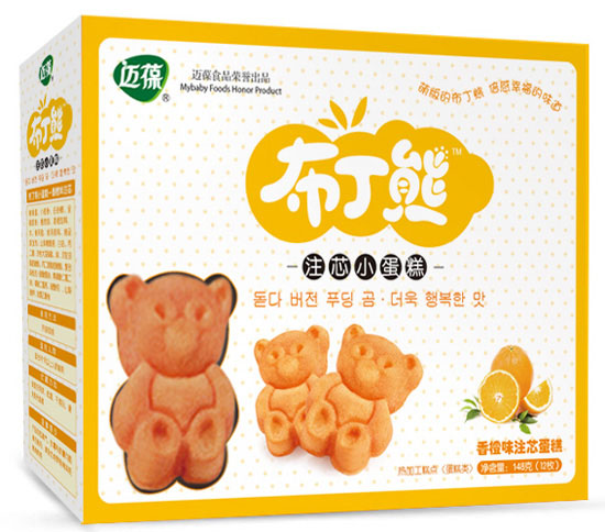 邁葆布丁熊香橙味注芯小蛋糕