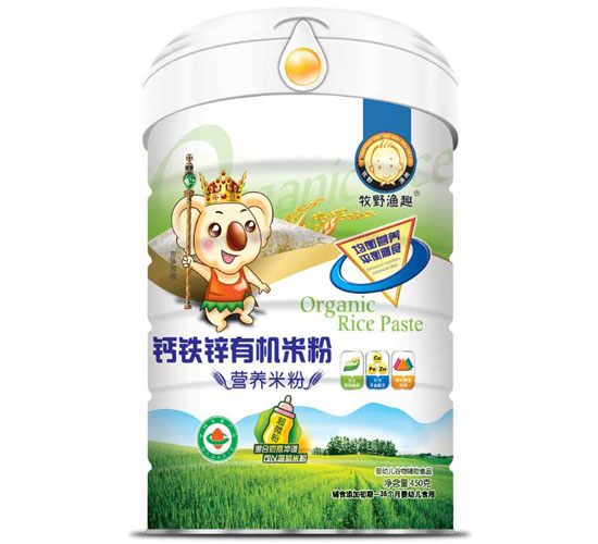 牧野漁趣鈣鐵鋅有機米粉聽裝